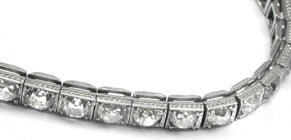 Art Deco 12ct Diamond Platinum Bracelet