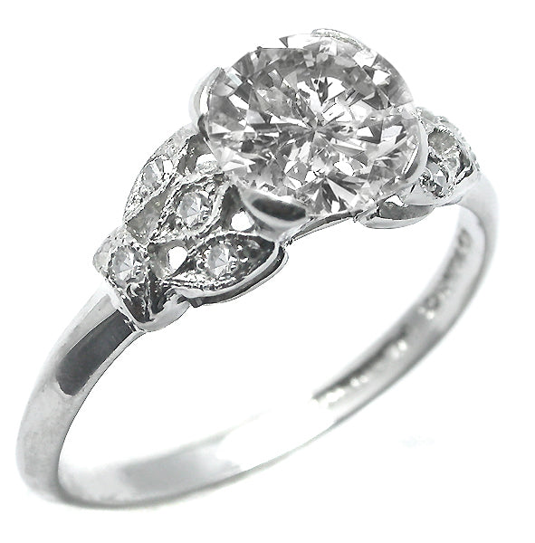 Art Deco 1.30ct Diamond  Engagement Ring