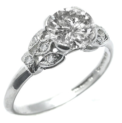 Art Deco 1.30ct Diamond  Engagement Ring