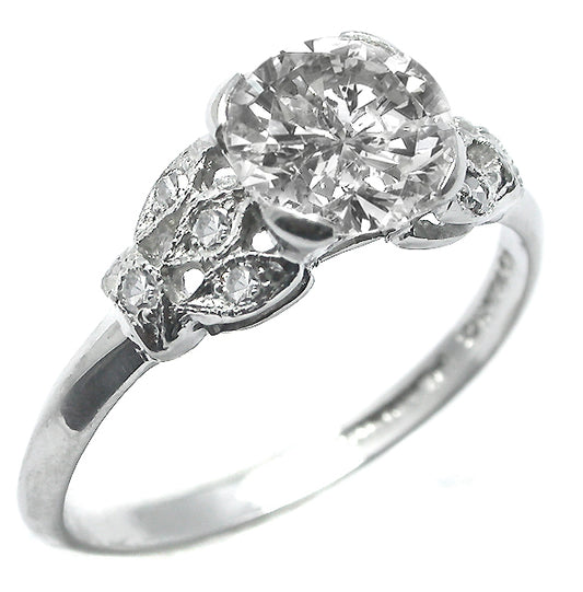 Art Deco 1.30ct Diamond  Engagement Ring