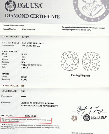 Art Deco 1.30ct Diamond  Engagement Ring