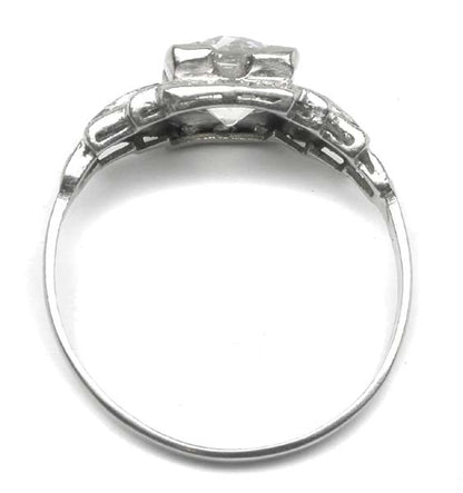 Art Deco 1.36ct Diamond Platinum Engagement Ring
