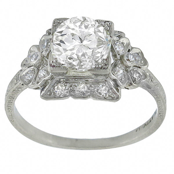 Art Deco 1.43ct Diamond Engagement Ring
