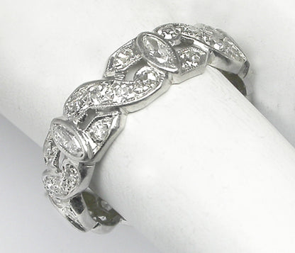 Art Deco 1.50ct Diamond Platinum Wedding Band