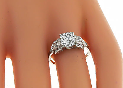 Art Deco 1.53ct Diamond Engagement Ring