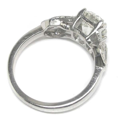 Art Deco 1.53ct Diamond PLatinum Engagement Ring