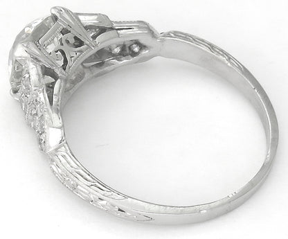 Art Deco 1.55ct Diamond Platinum Engagement Ring
