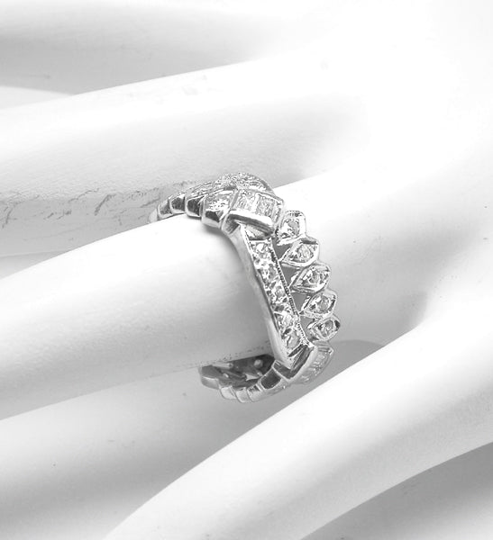 Art Deco 1.70ct Diamond Platinum Wedding Band