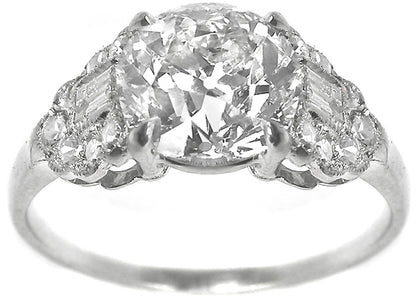 Art Deco 1.85ct Diamond Platinum Engagement Ring