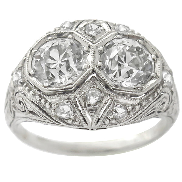 Art Deco 1.90ct Diamond  Platinum Ring
