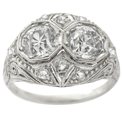Art Deco 1.90ct Diamond  Platinum Ring