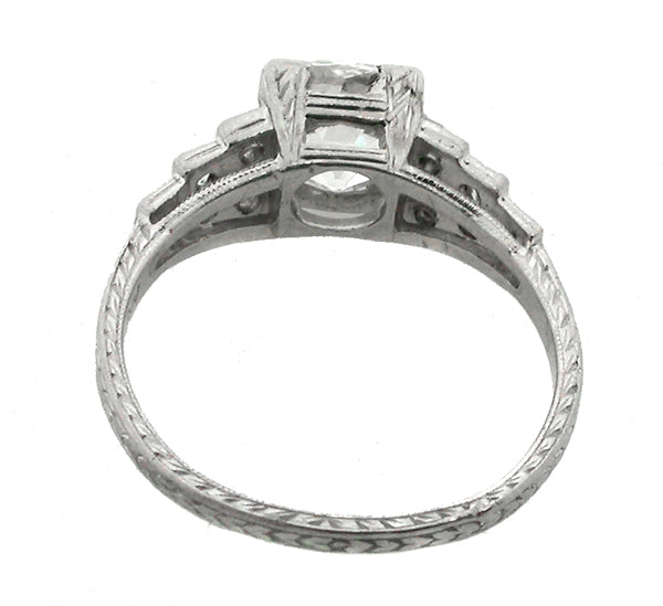 Art Deco 1.96ct Diamond Platinum Engagement Ring