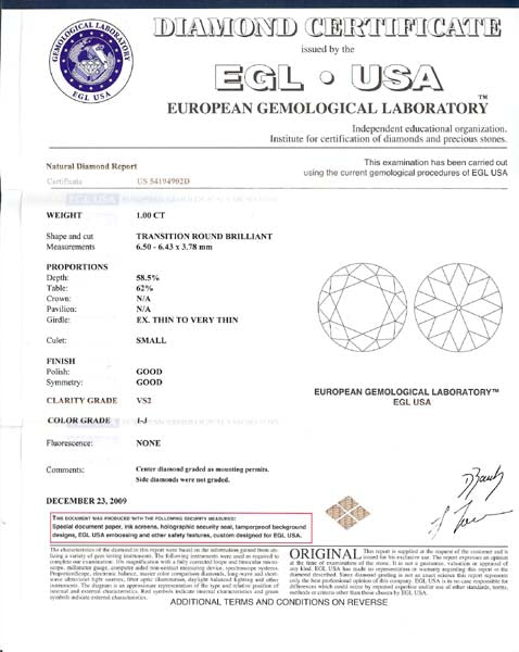 Art Deco 1ct Diamond & Sapphire Platinum Engagement Ring