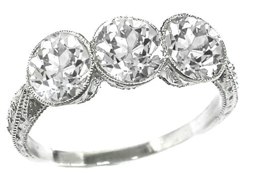 Art Deco 2.10ct Diamond Platinum Ring