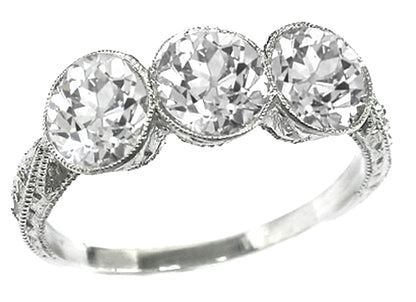 Art Deco 2.10ct Diamond Platinum Ring