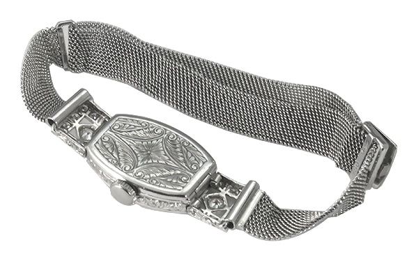 Art Deco 2.50ct Diamond Platinum Gold Watch by Girard Perregaux