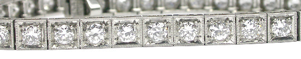 Art Deco 4ct Diamond Platinum Bracelet