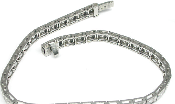 Art Deco 4ct Diamond Platinum Bracelet