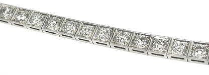 Art Deco 4ct Diamond Platinum Bracelet
