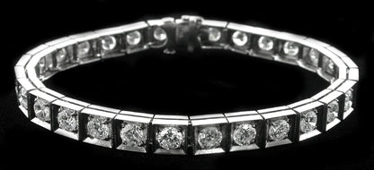 Art Deco 5.50ct Diamond 14k White Gold Bracelet