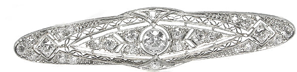 Art Deco Diamond Platinum Pin