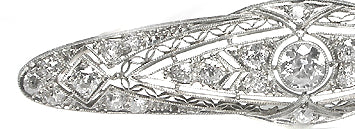 Art Deco Diamond Platinum Pin