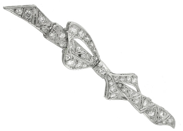 Art Deco Diamond Platinum Pin