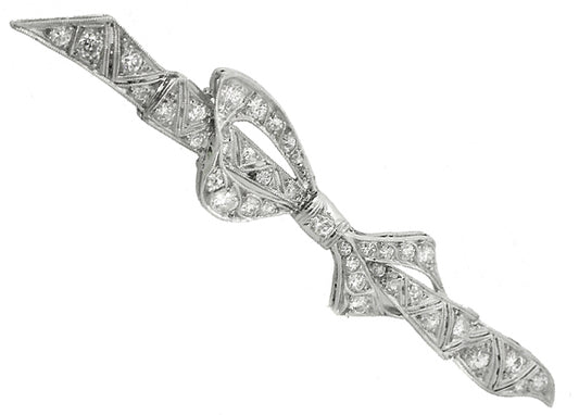 Art Deco Diamond Platinum Pin