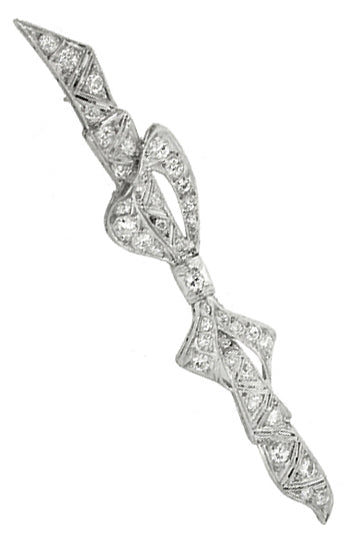 Art Deco Diamond Platinum Pin