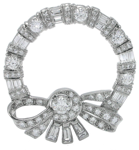 Art Deco Diamond Platinum Pin