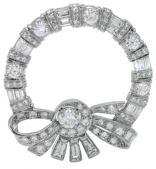 Art Deco Diamond Platinum Pin