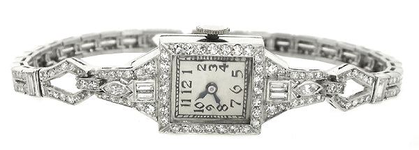 Art Deco Diamond Platinum Watch