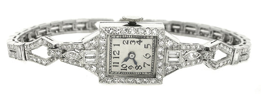 Art Deco Diamond Platinum Watch