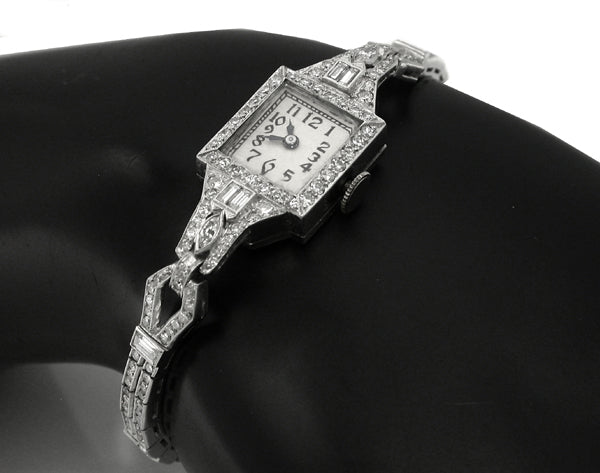 Art Deco Diamond Platinum Watch
