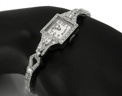 Art Deco Diamond Platinum Watch