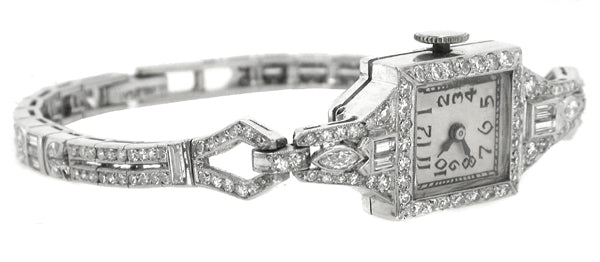 Art Deco Diamond Platinum Watch