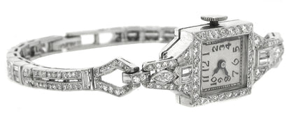 Art Deco Diamond Platinum Watch