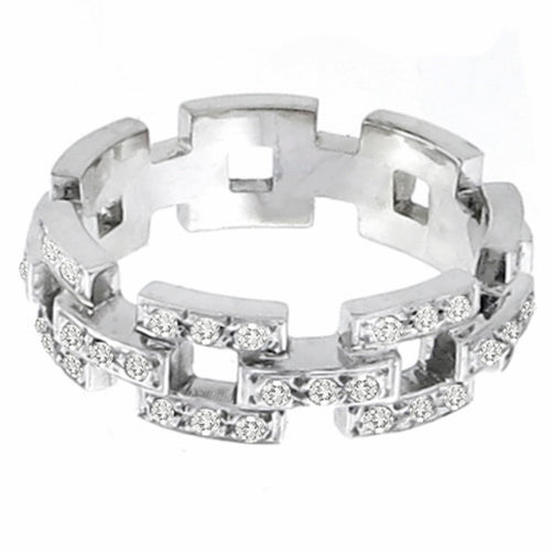 Art Deco Style 0.45ct Diamond Gold Wedding Band