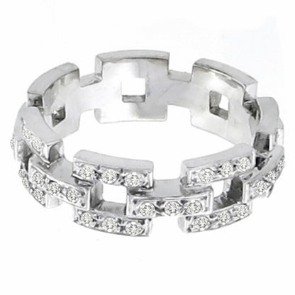 Art Deco Style 0.45ct Diamond Gold Wedding Band