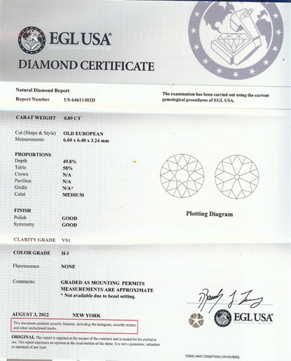 Art Deco Style 0.89ct Diamond Sapphire Platinum Engagement Ring