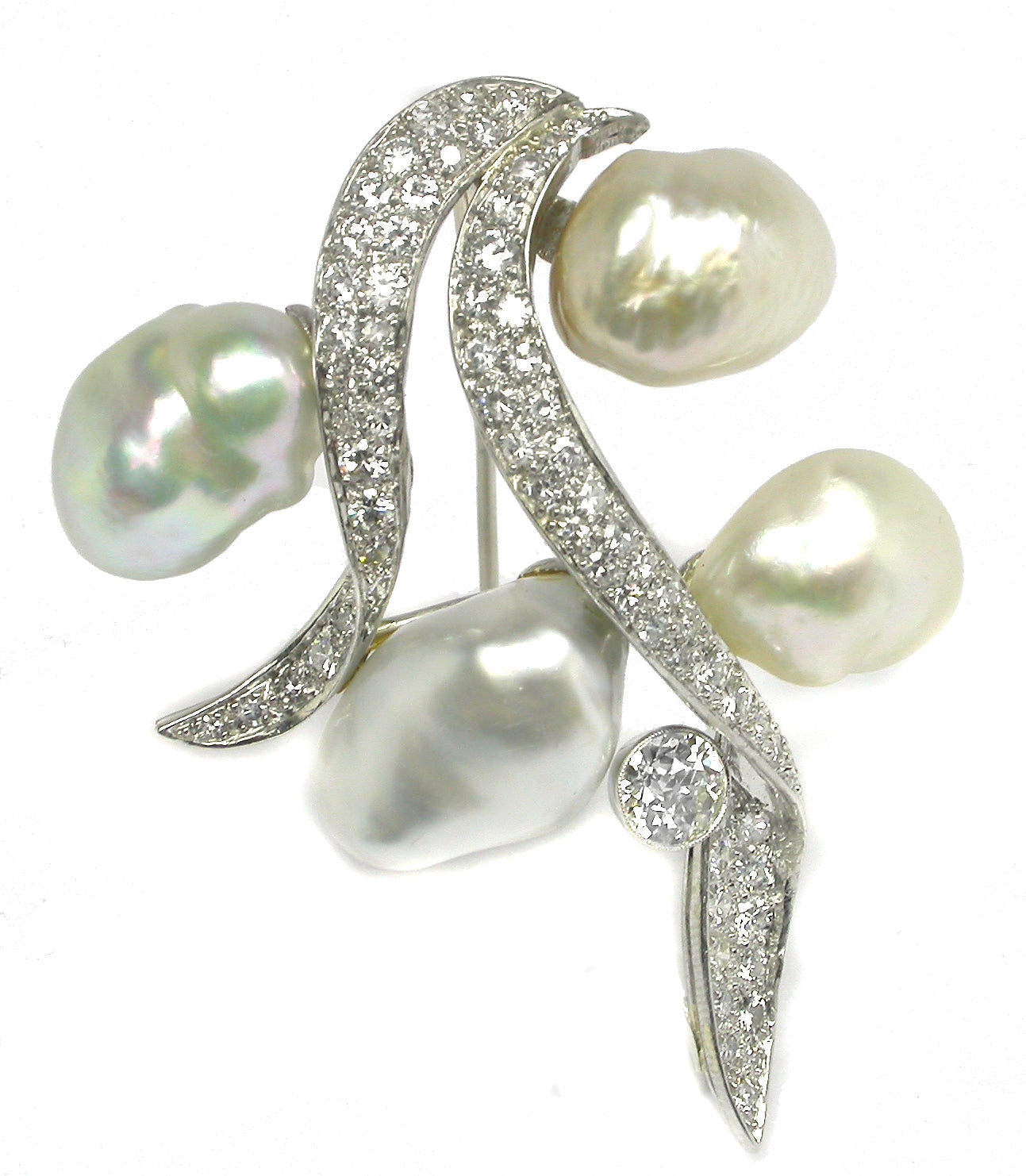 Art Deco  Style 1.02ct Cushion Brilliant Diamond Platinum Engagement Ring