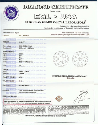 Art Deco Style 1.13ct Diamond & Sapphire Platinum Engagement Ring