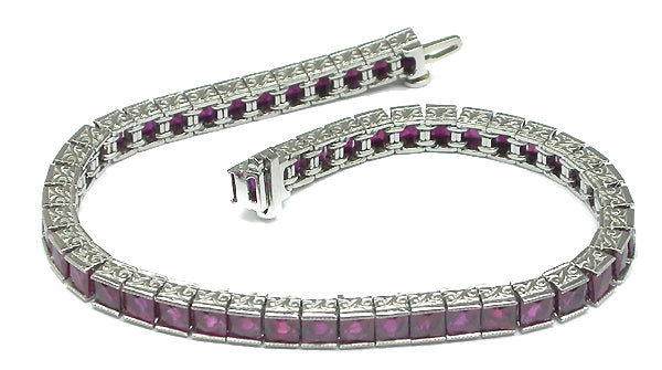 Art Deco Style 15.00ct Ruby  Bracelet