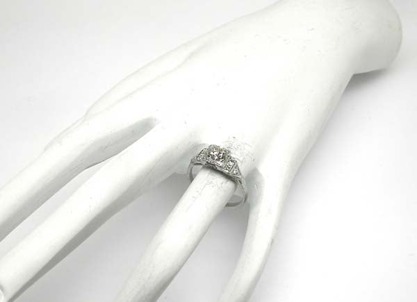 Art Deco Style 1ct Diamond Platinum Engagement Ring