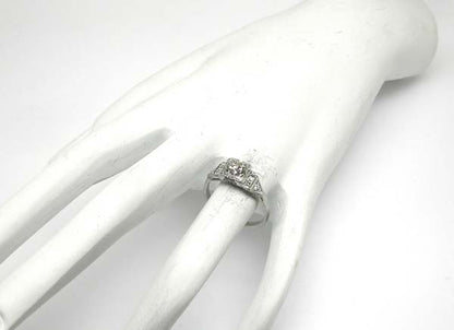 Art Deco Style 1ct Diamond Platinum Engagement Ring