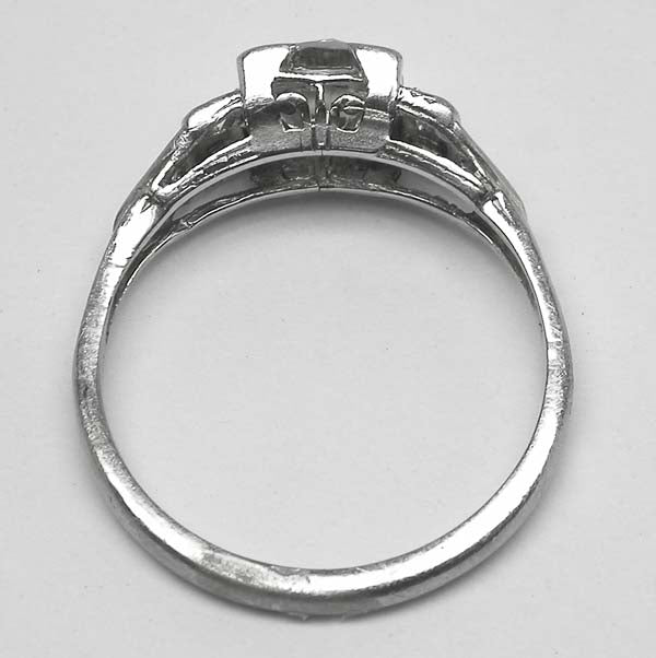 Art Deco Style 1ct Diamond Platinum Engagement Ring