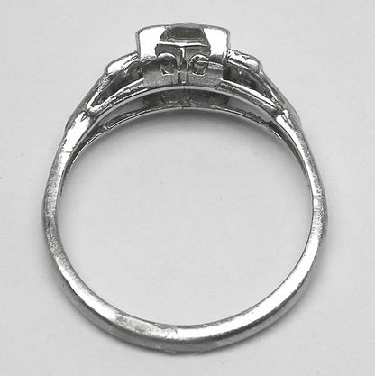 Art Deco Style 1ct Diamond Platinum Engagement Ring