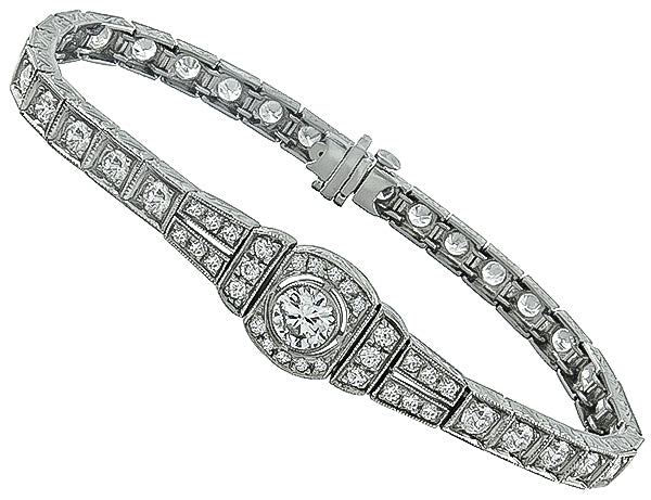 Art Deco Style 4.64ct Diamond Bracelet