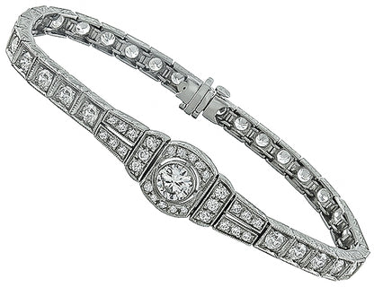 Art Deco Style 4.64ct Diamond Bracelet