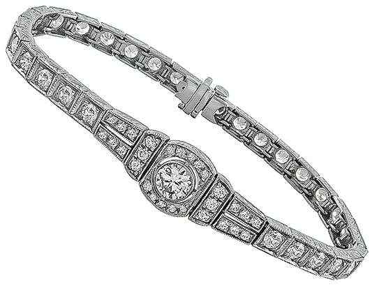 Art Deco Style 4.64ct Diamond Bracelet